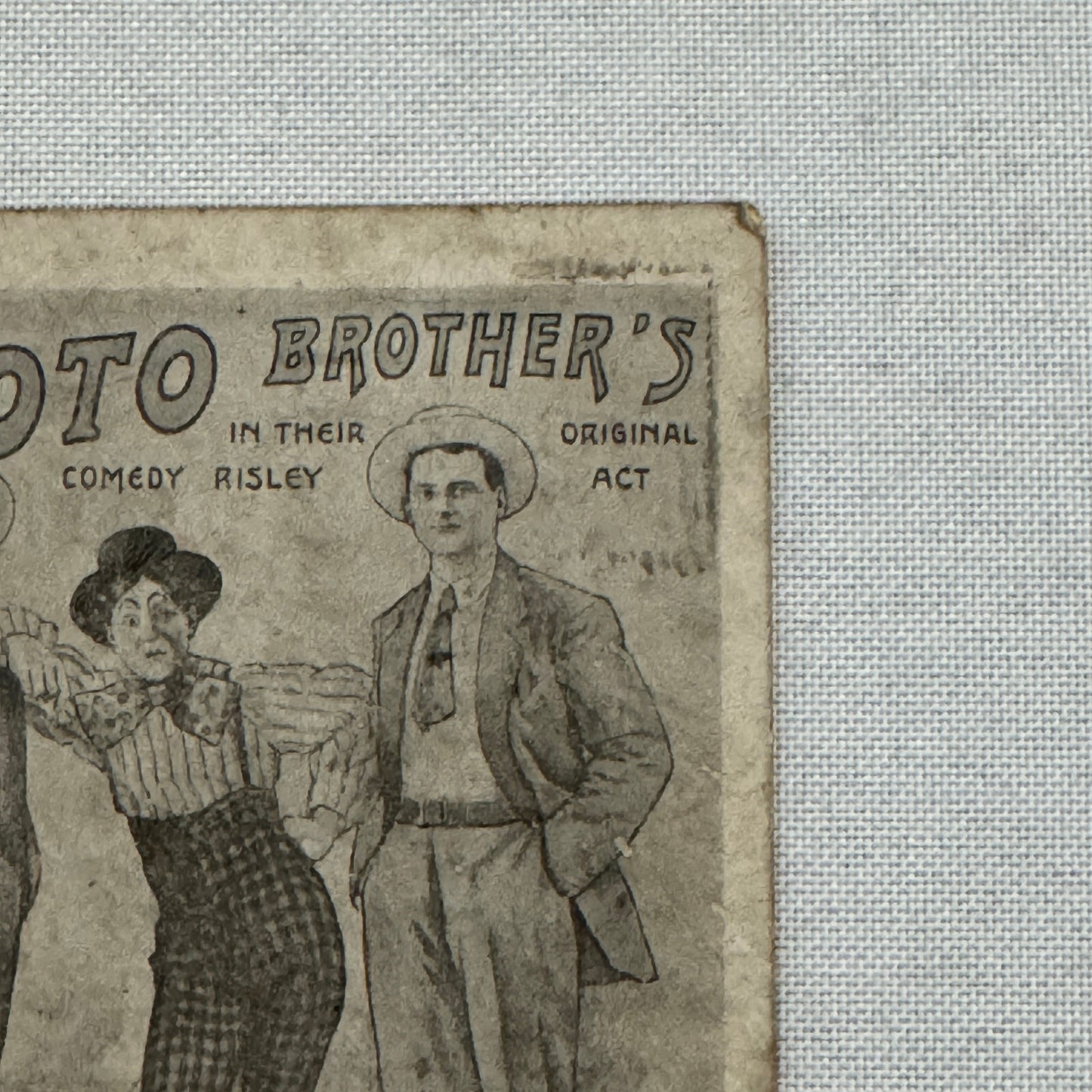 Vintage Circus Comedy Act Postcard Post Card The Onoto Brothers 1914 Postmark