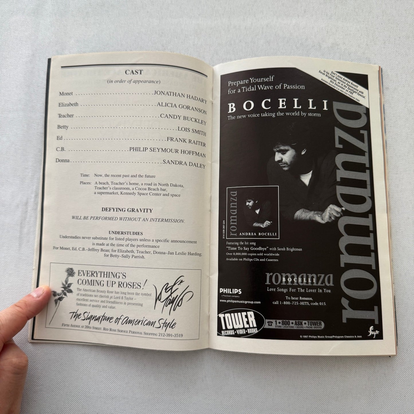 Defying Gravity Cast Signed Theater Playbill Autographed Signature 1997
