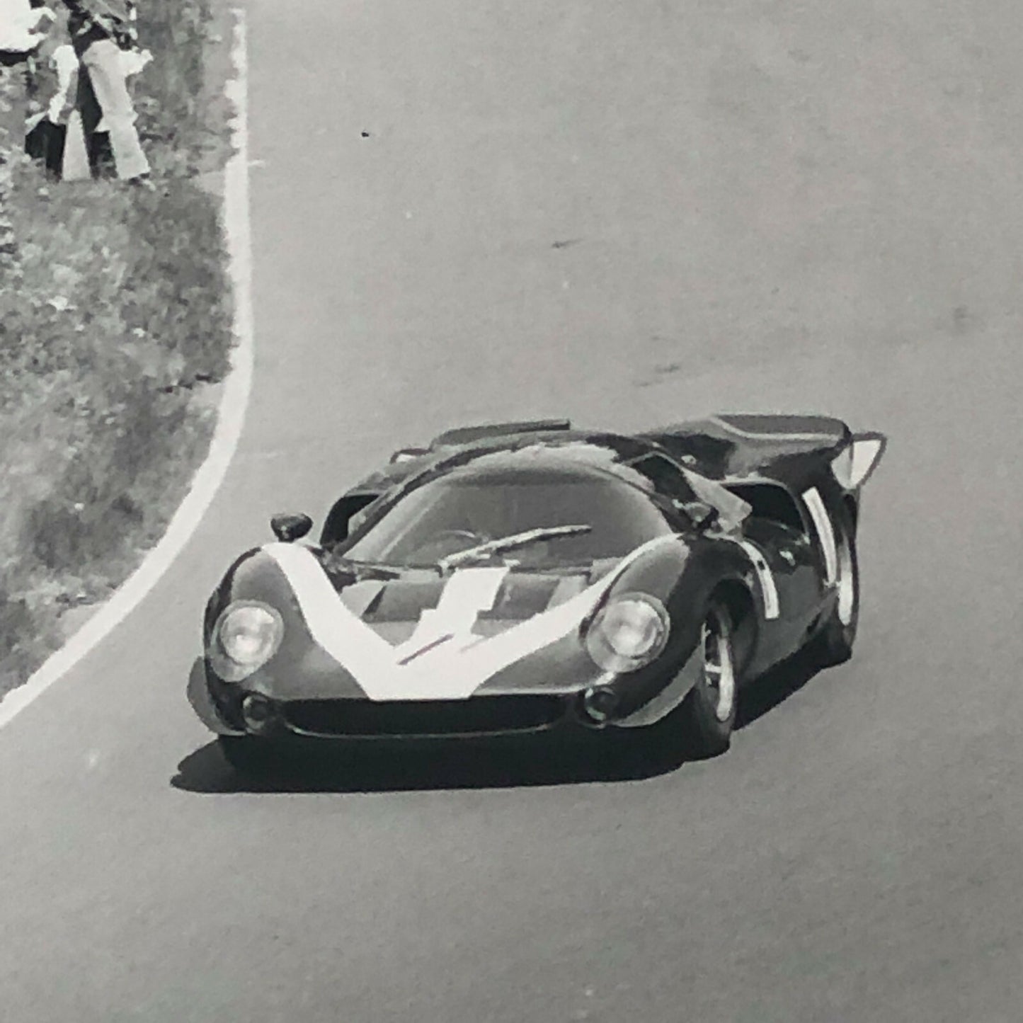 Vintage Racing Car Photo Photograph John Surtees Lola at Nurburgring - Cahier