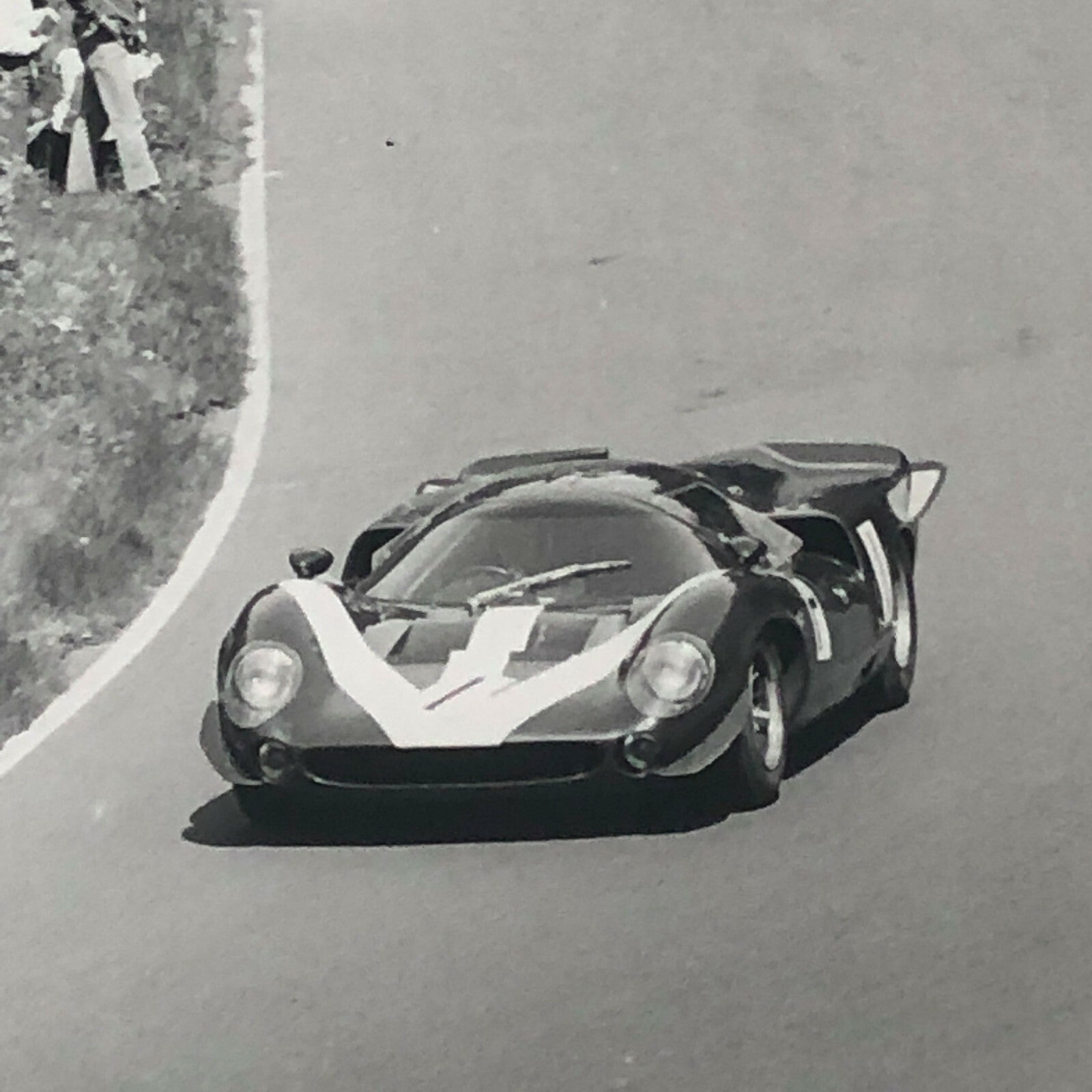 Vintage Racing Car Photo Photograph John Surtees Lola at Nurburgring - Cahier