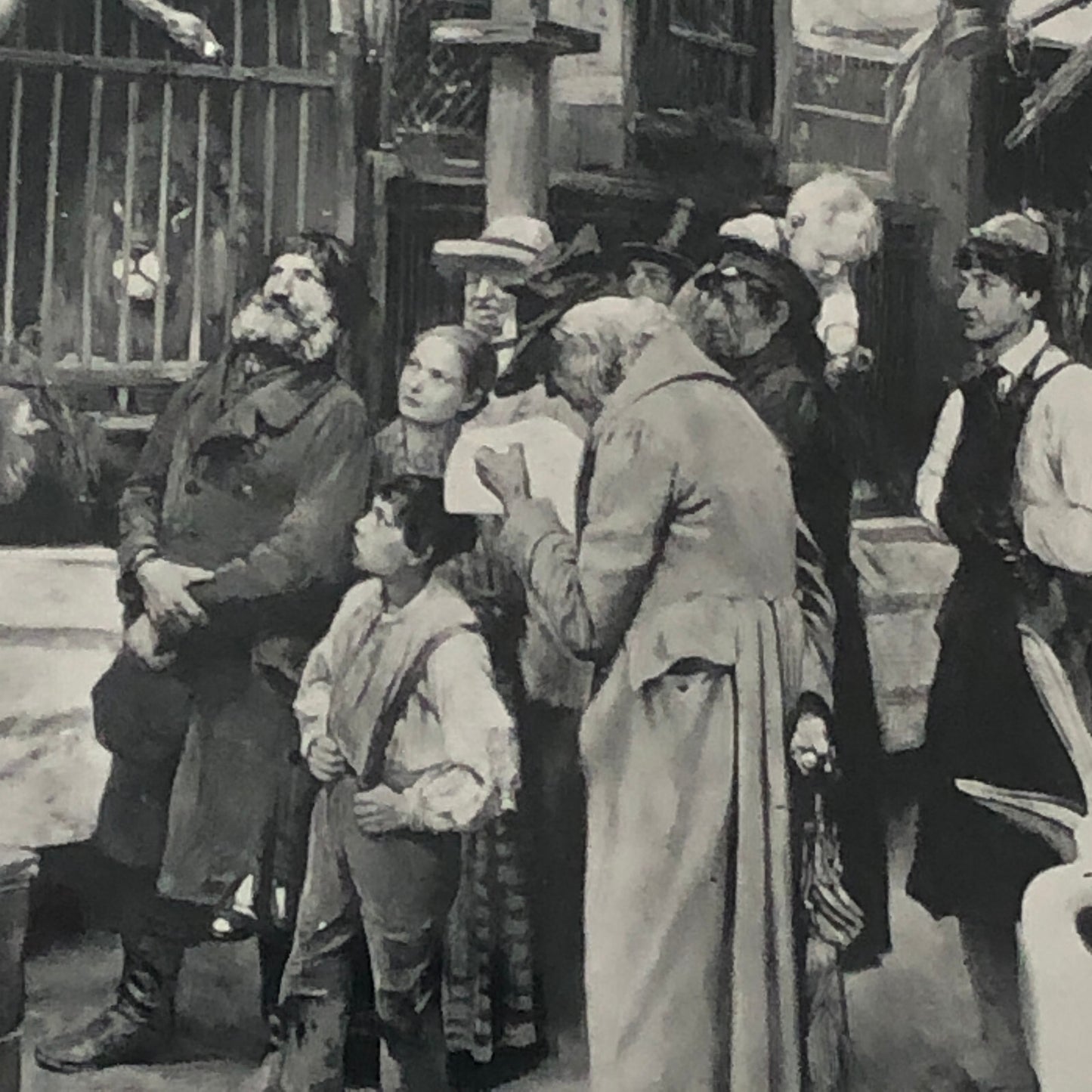 Circus Painting Vintage Photo Photograph Snake Camel Birds Animal Act