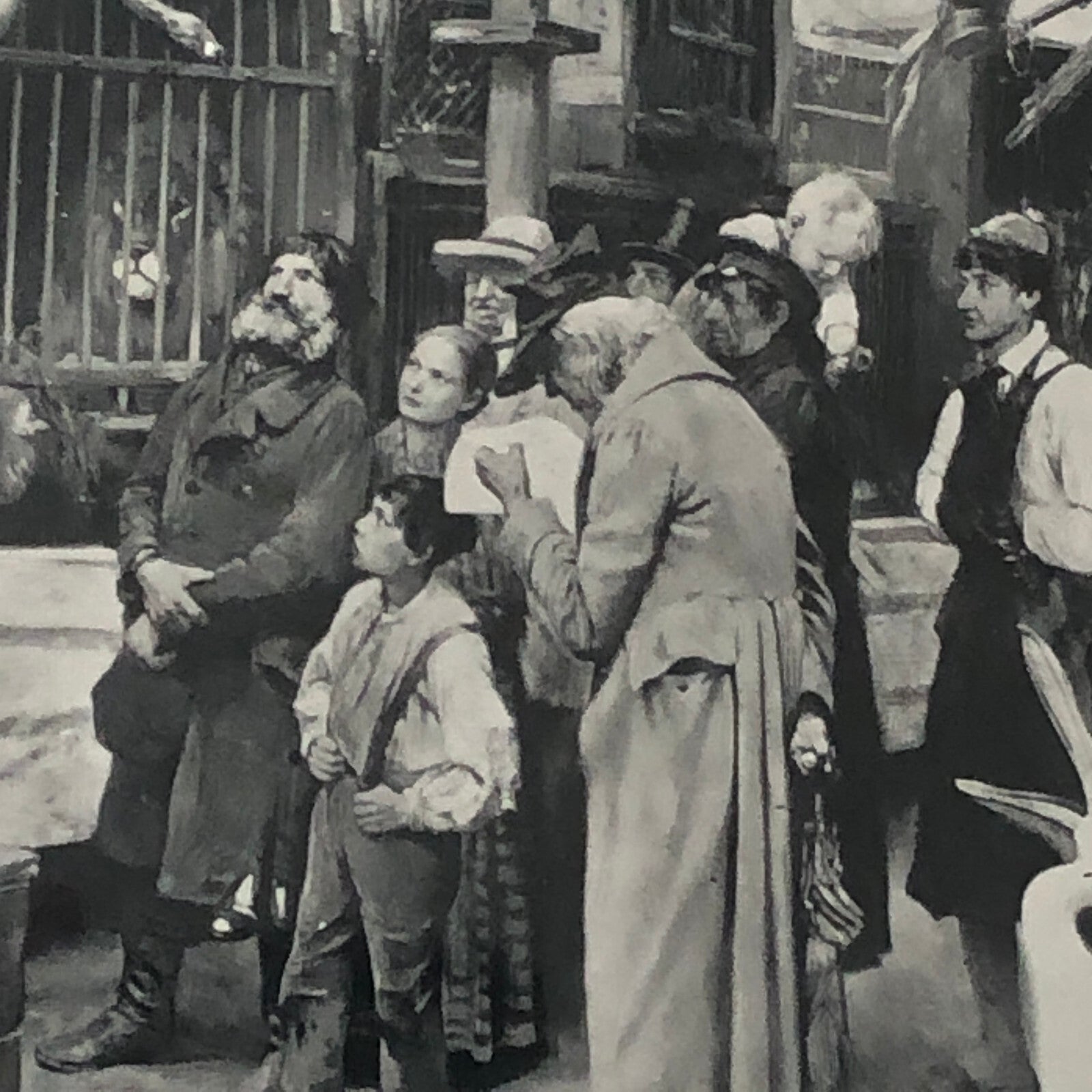 Circus Painting Vintage Photo Photograph Snake Camel Birds Animal Act