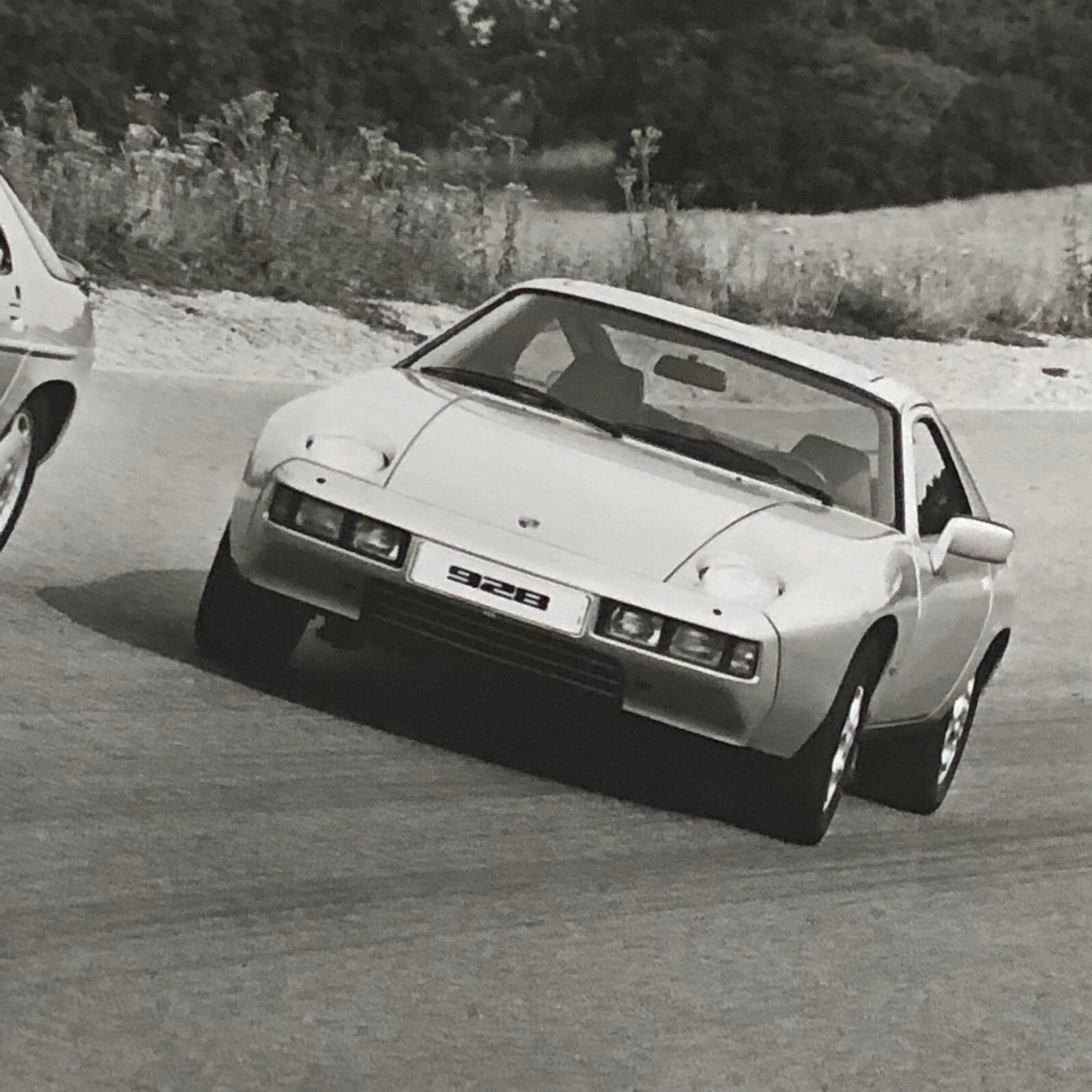 Vintage Porsche 928 and 928 Factory Press Photo Photograph Print Werkfoto