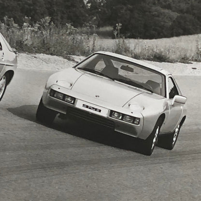 Vintage Porsche 928 and 928 Factory Press Photo Photograph Print Werkfoto