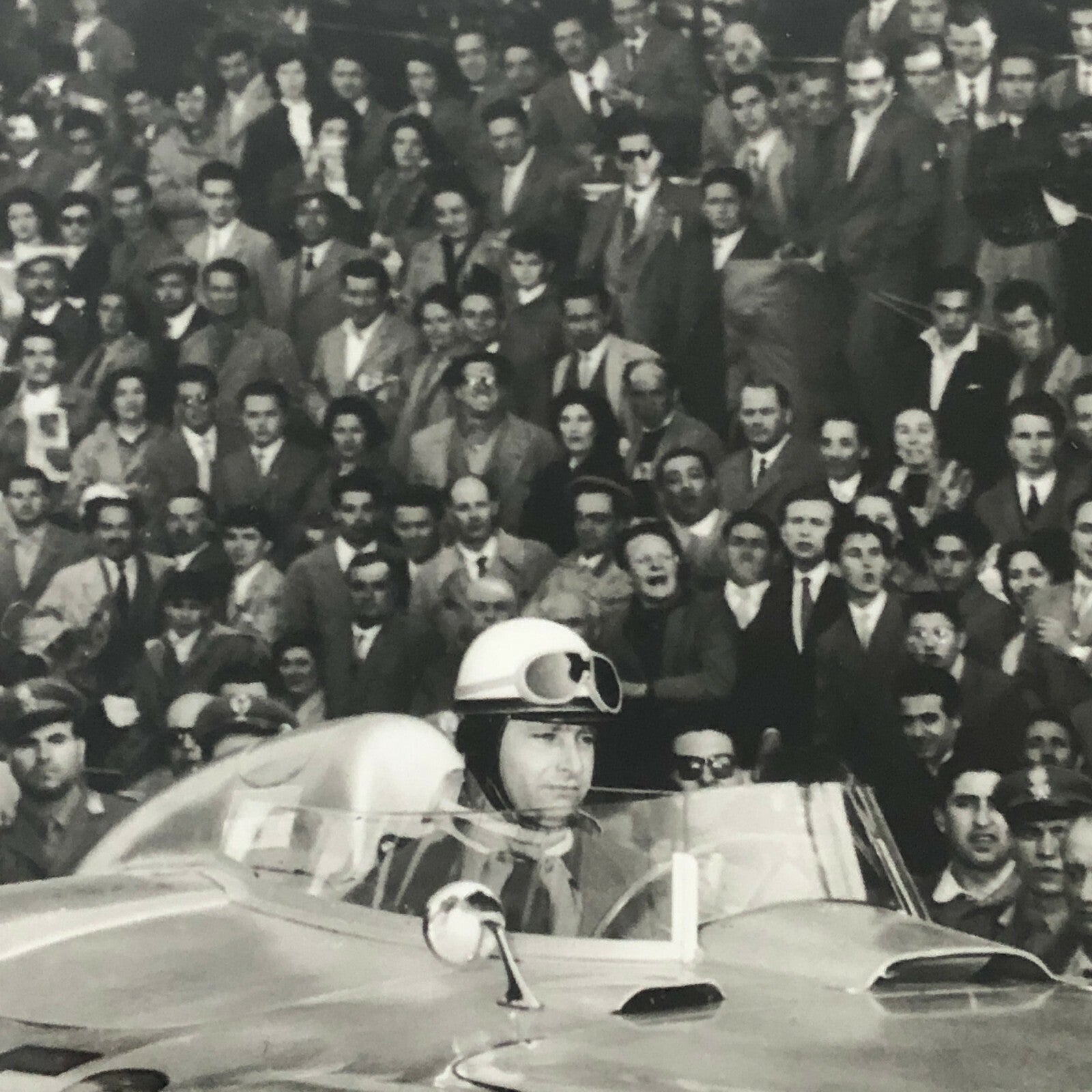 Juan Manuel Racing Driver in Mercedes Benz Car 1955 Mille Miglia Photo Print 