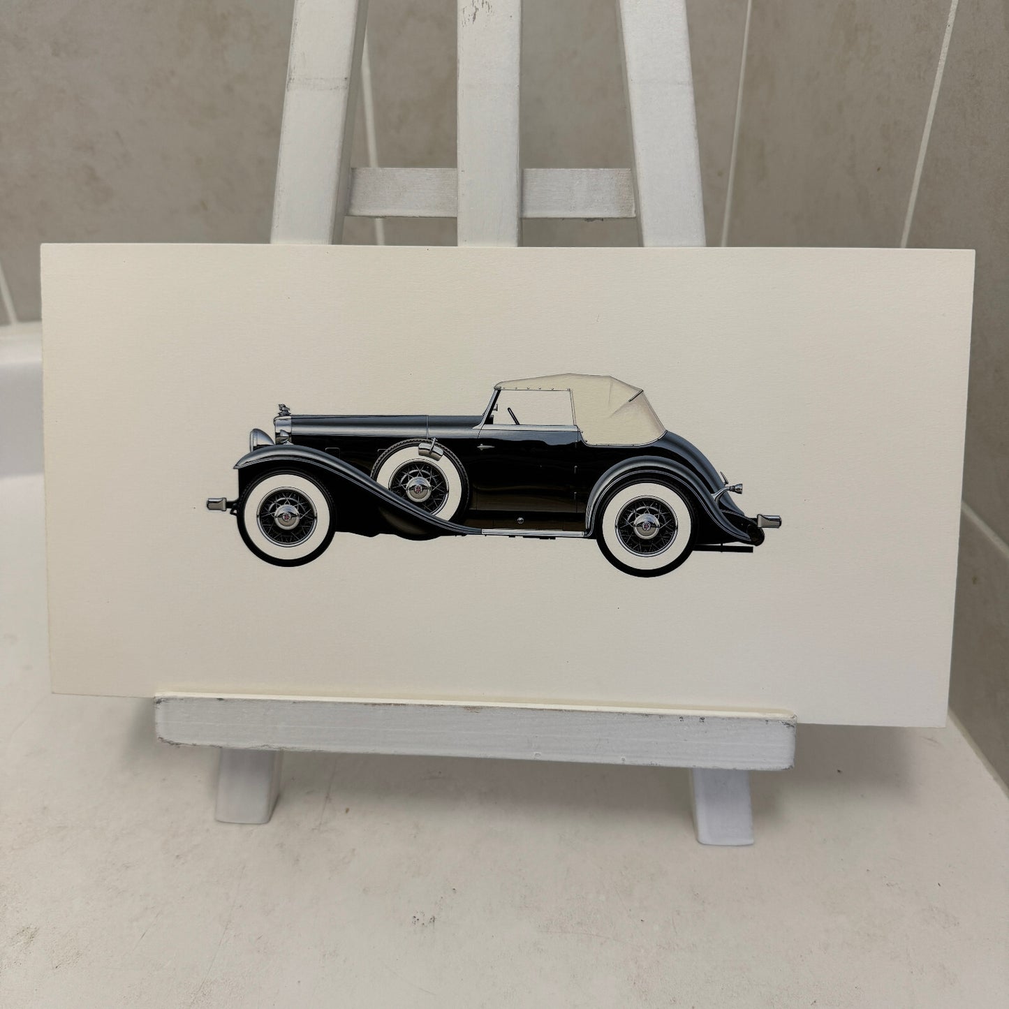 1932 Stutz DV-32 Super Bearcat Roadster Automobile Illustration Art Drawing