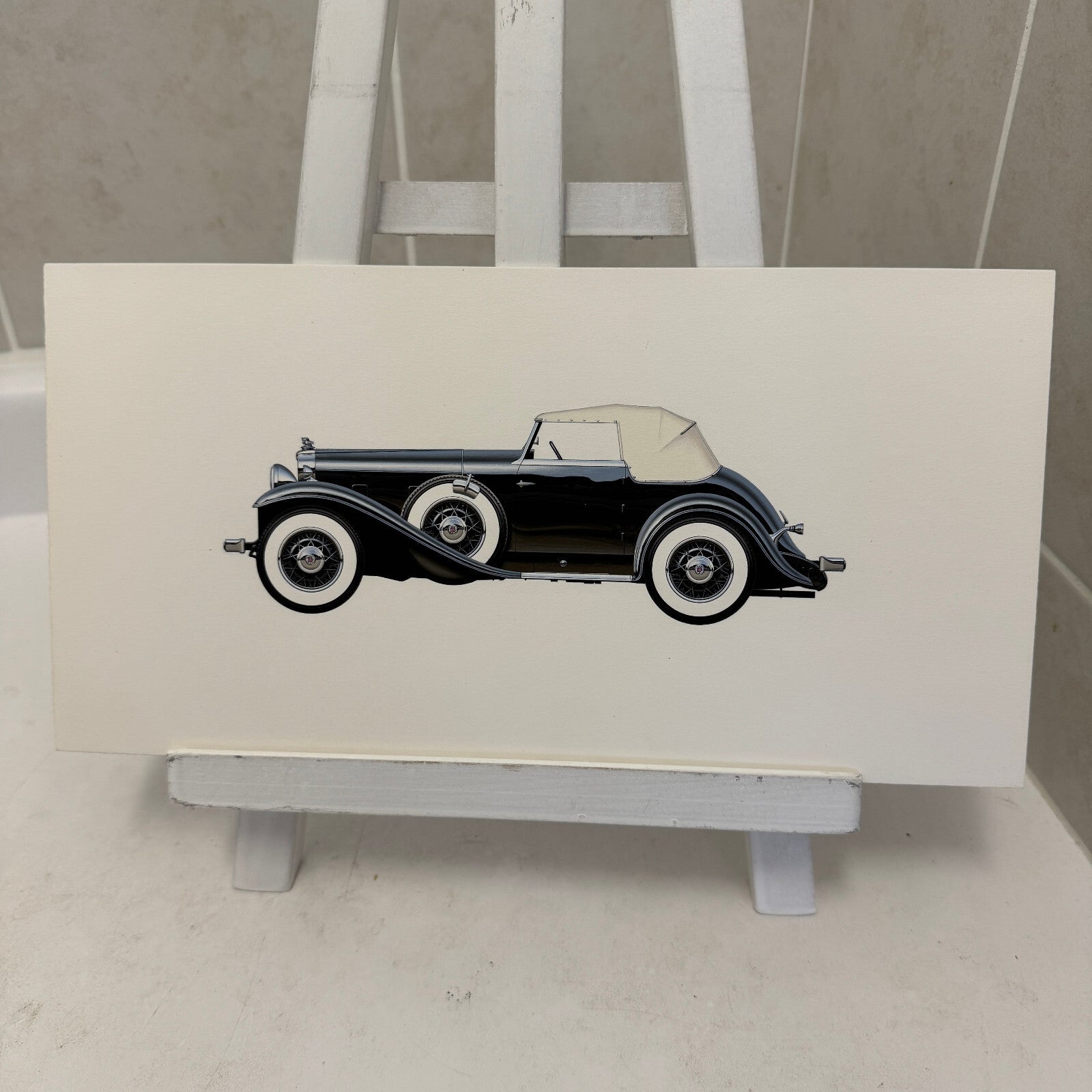 1932 Stutz DV-32 Super Bearcat Roadster Automobile Illustration Art Drawing