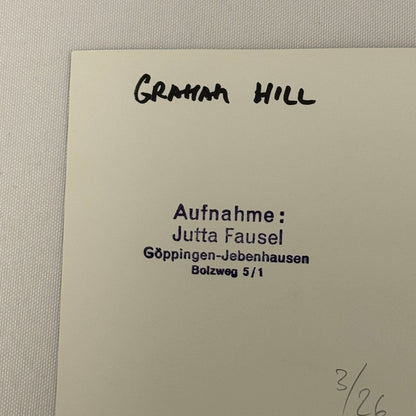 Vintage Racing Photo Graham Hill 1969 German Grand Prix Motorsport Photograph