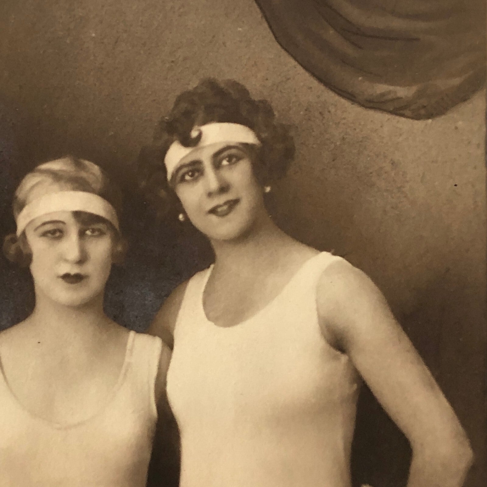 Circus Performers in Costume Real Photo Postcard Post Card RPPC Reading Sisters