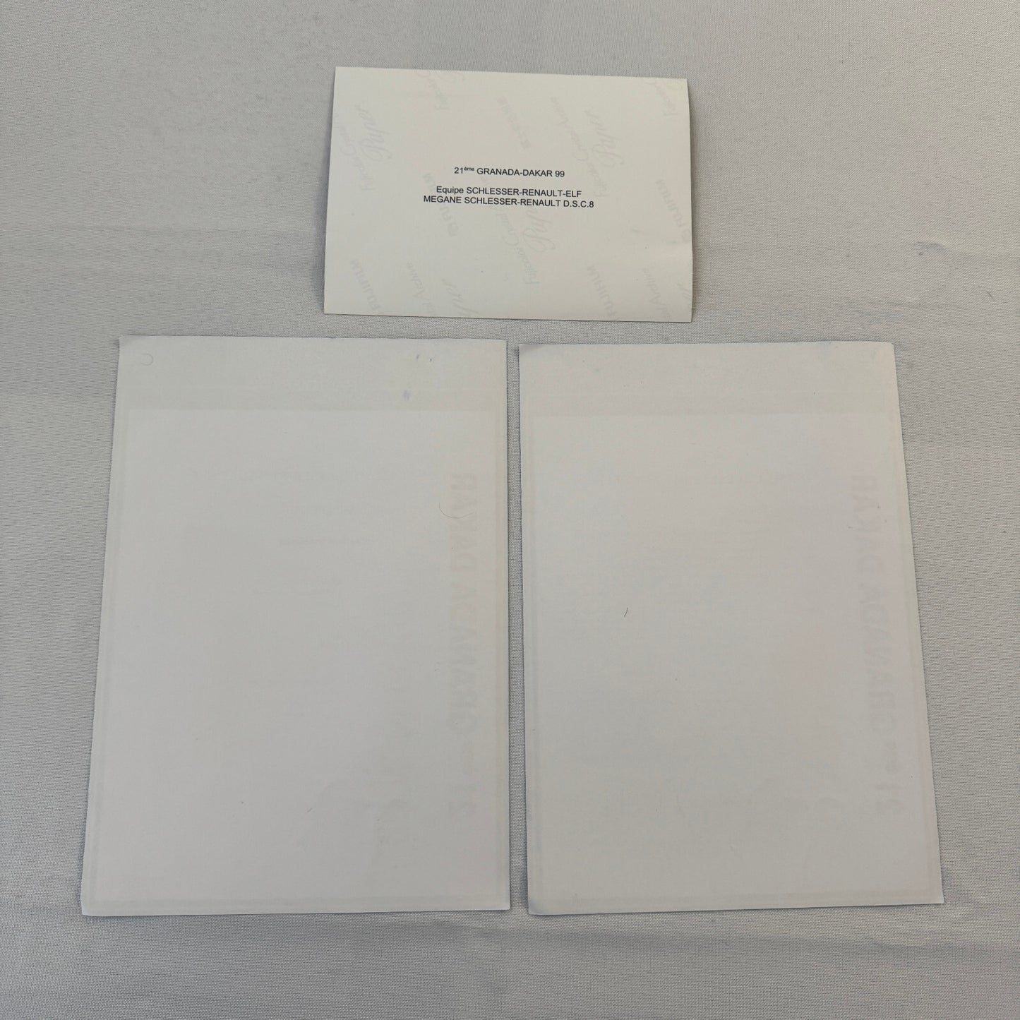 Granada Dakar Rally Renault ELF Team Jean Louis Schlesser 1999 Presss Kit