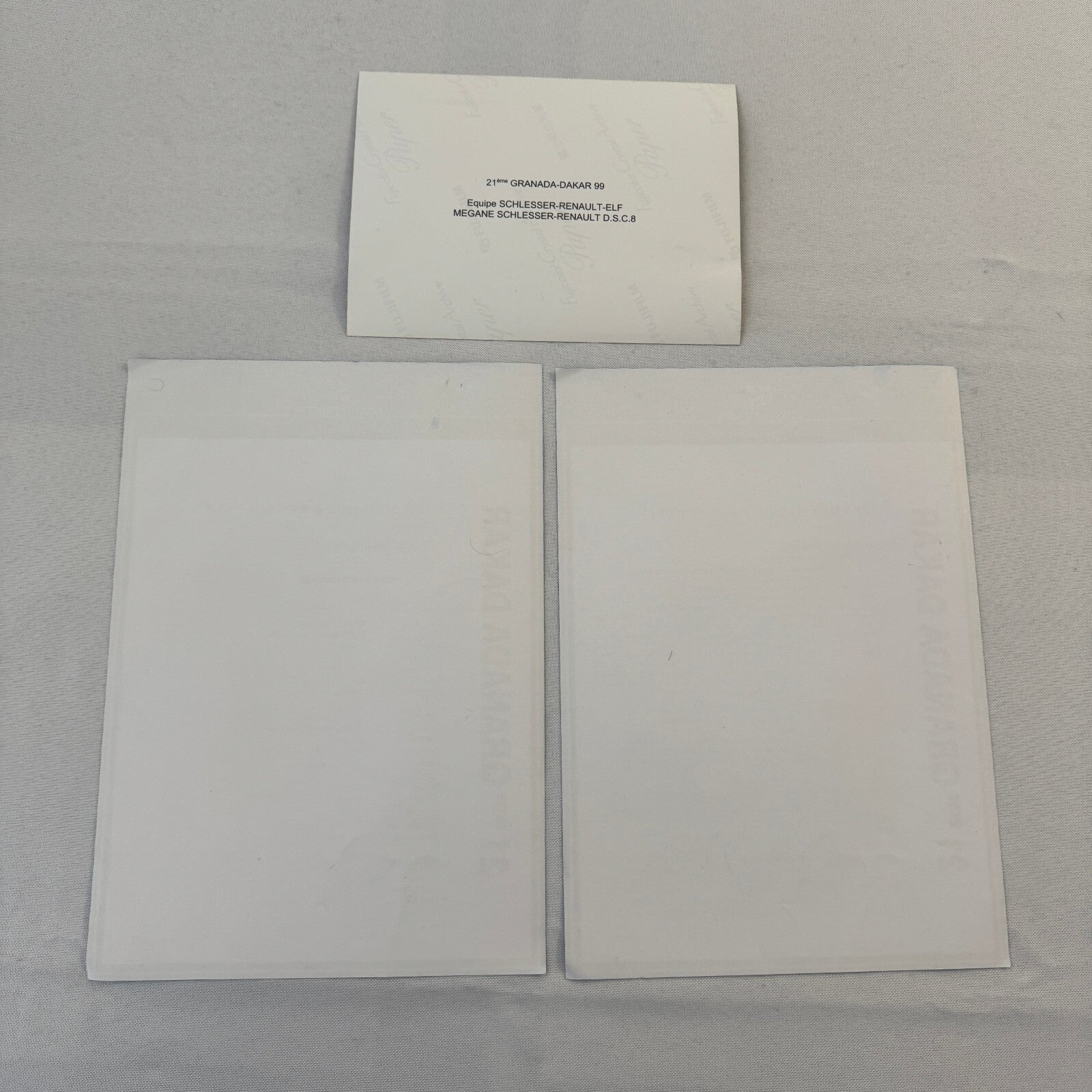 Granada Dakar Rally Renault ELF Team Jean Louis Schlesser 1999 Presss Kit