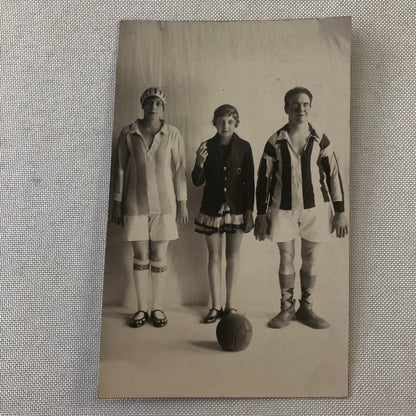 Circus Real Photo Postcard RPPC Post Card Clown Performers Acrobats Dancers ?