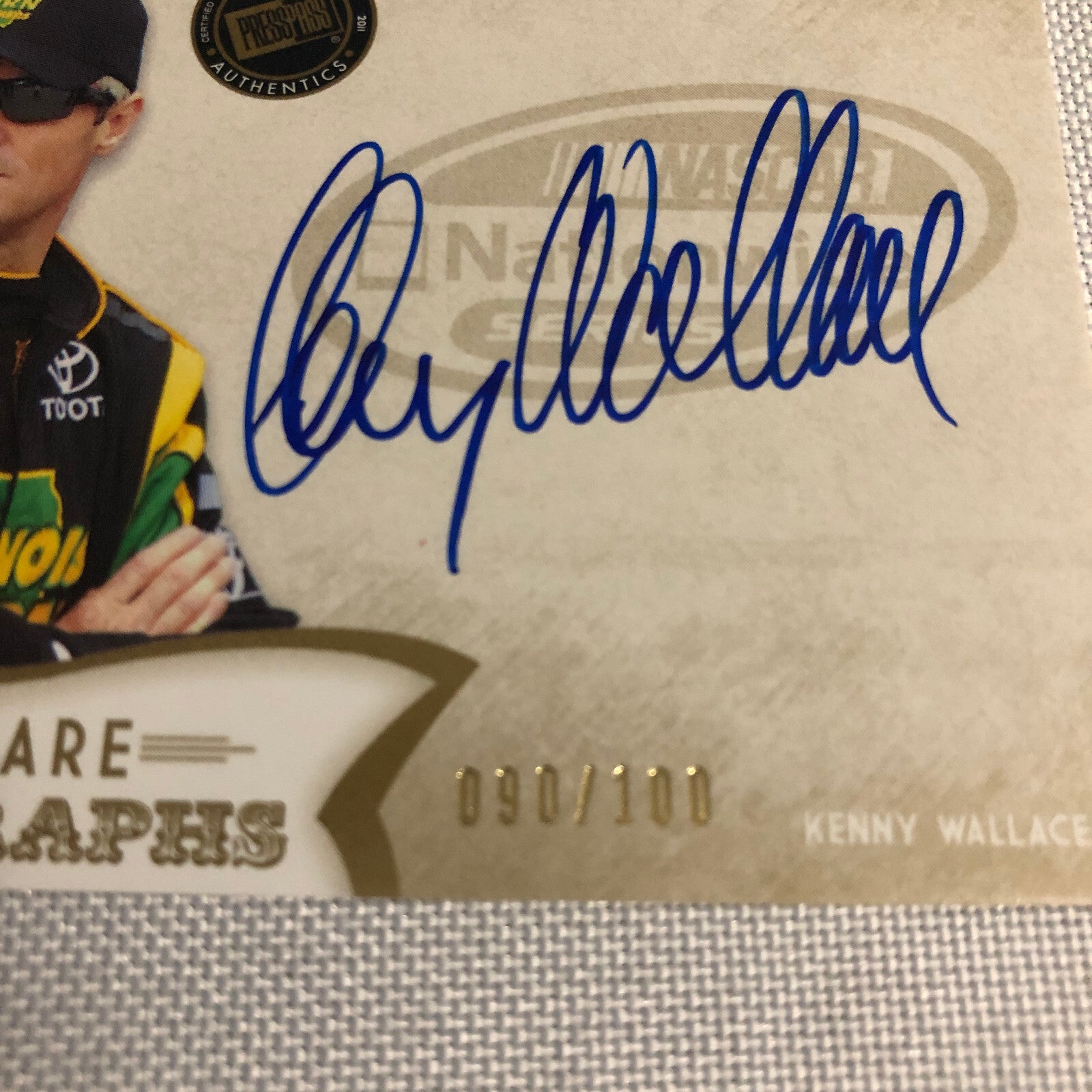 2011 Press Pass Fanfare Autograph Kenny Wallace Signed Signature Auto NASCAR