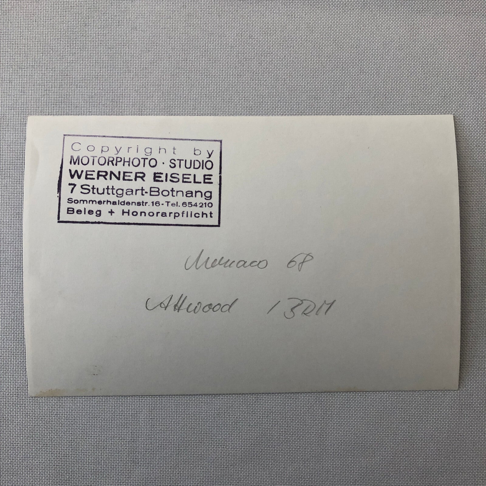 Vintage Racing Photo Photograph Richard Attwood 1968 Monaco Grand Prix BRM Car