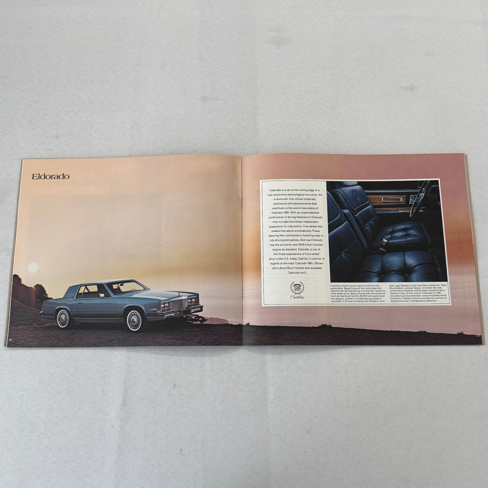 1981 Cadillac Car Sales Brochure Catalog Coupe DeVille Eldorado Seville Brougham