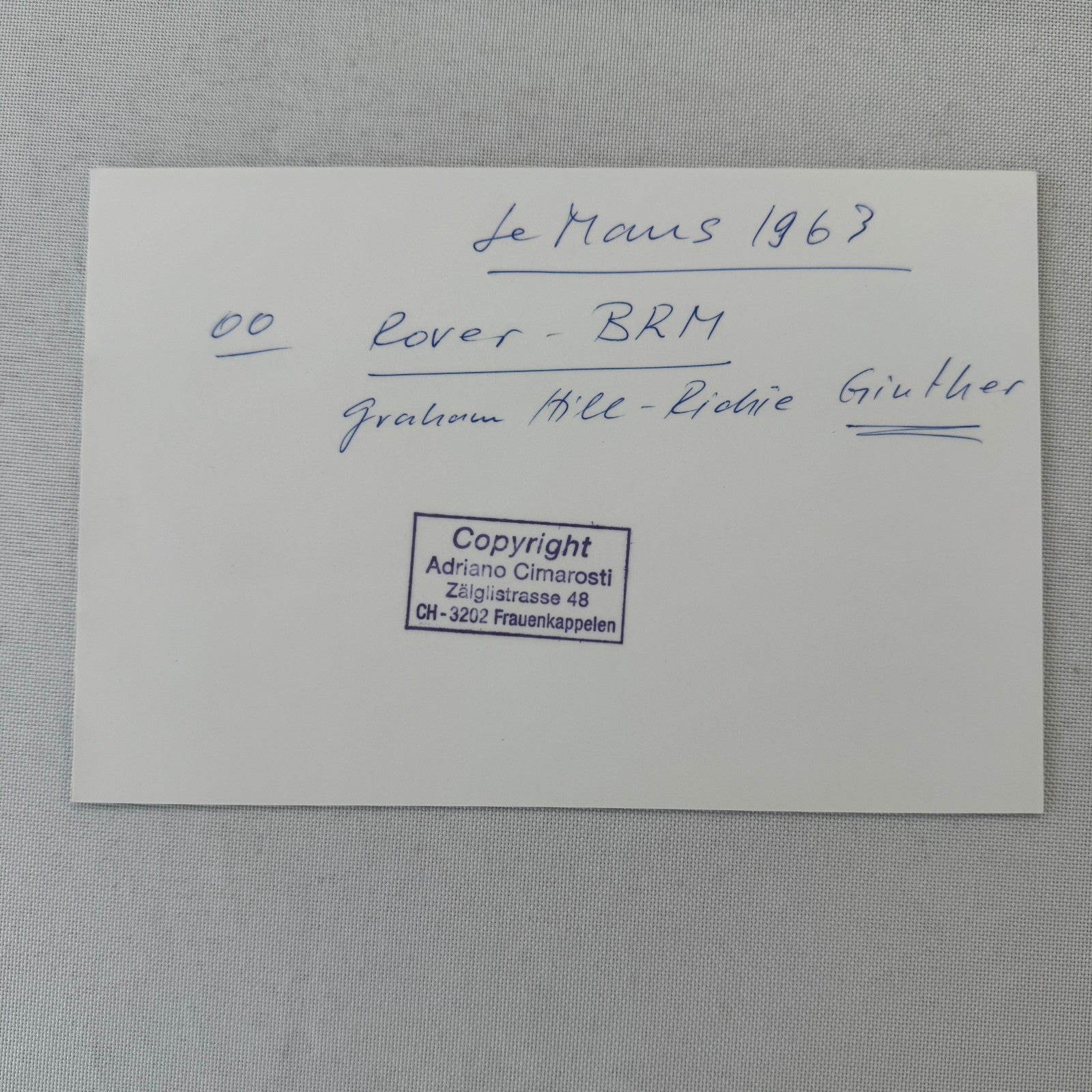 Rover BRM 1963 LeMans Racing Car Photo Photograph Graham Hill Richie Ginther