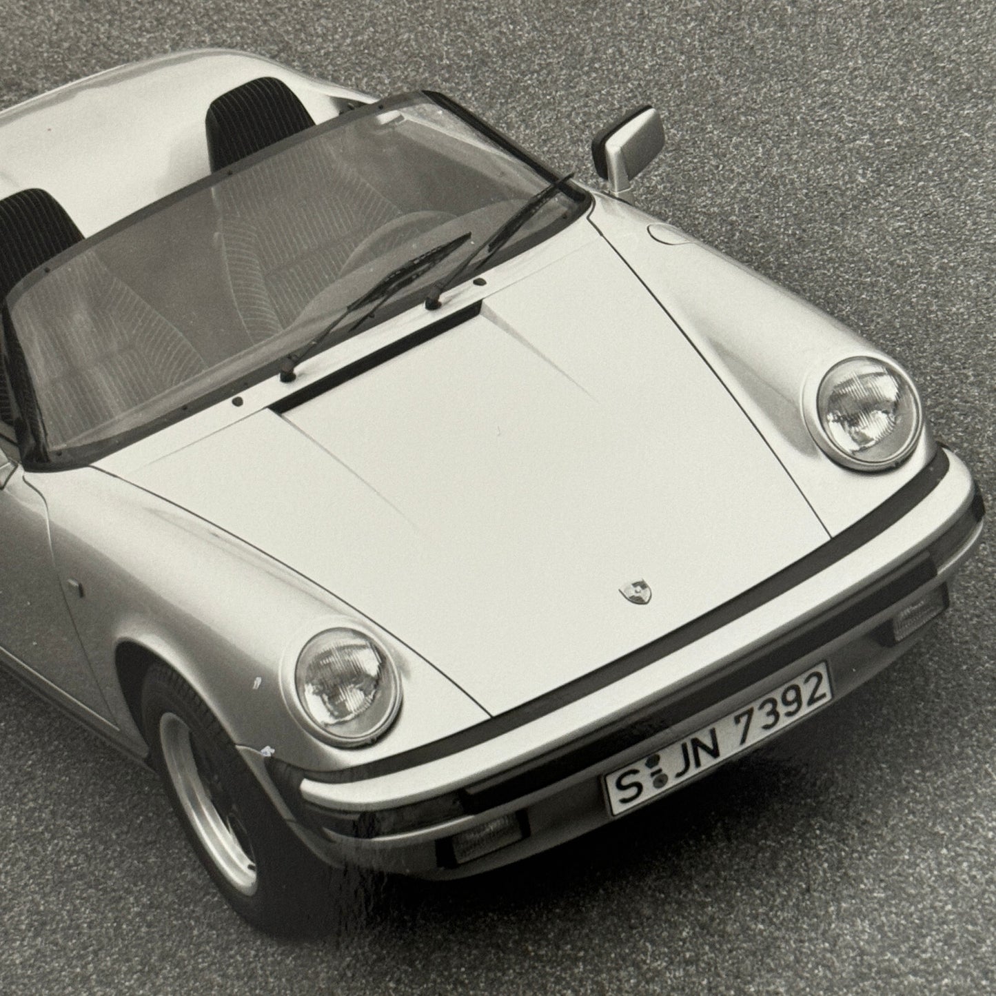 Porsche 911 Cabriolet Convertible Car Factory Press Photo Photograph Vintage