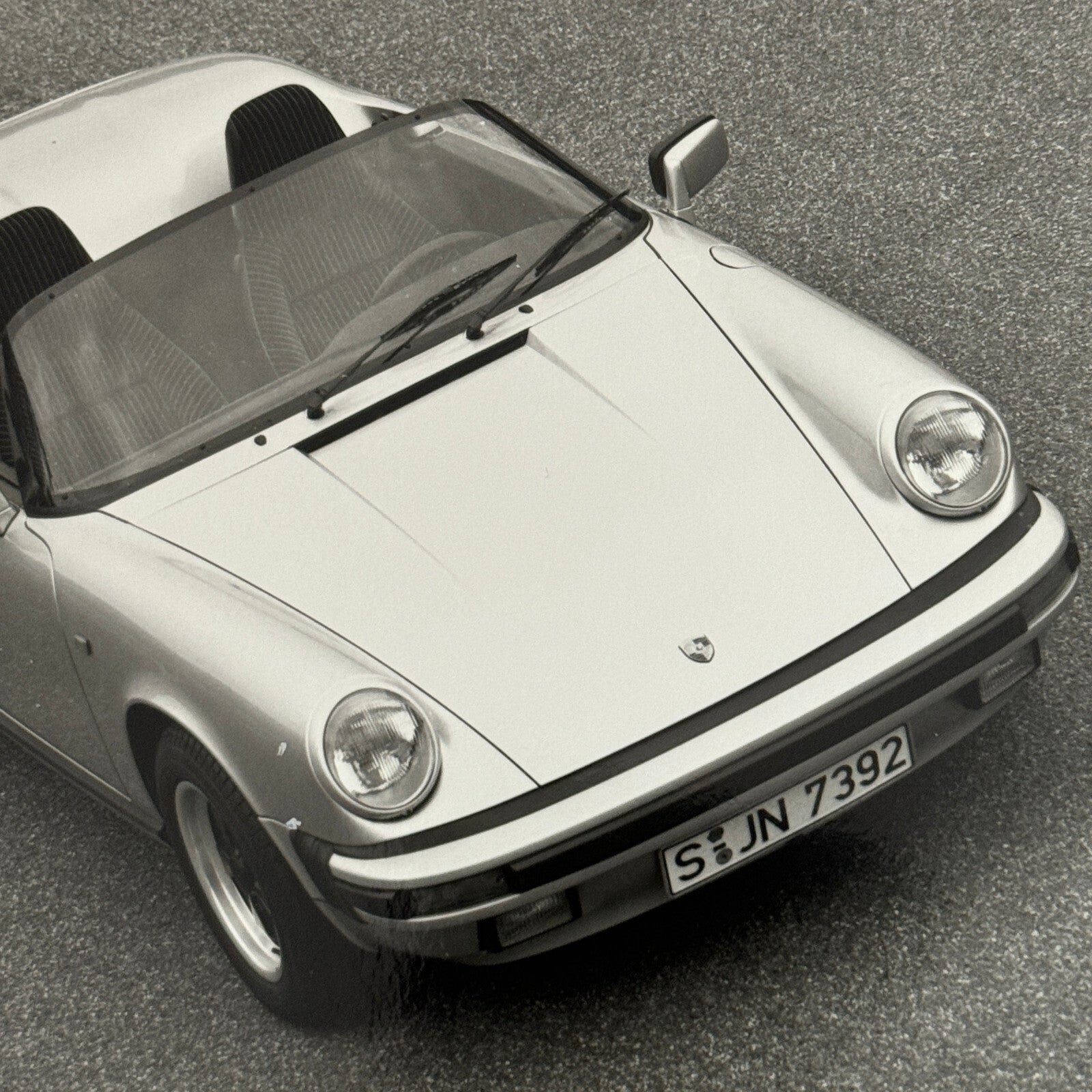 Porsche 911 Cabriolet Convertible Car Factory Press Photo Photograph Vintage