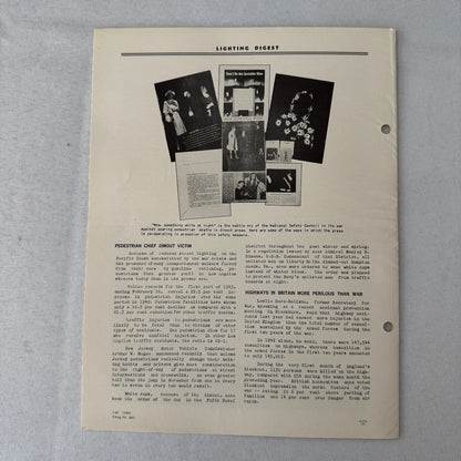 1943 General Electric Lighting Digest Newsletter Highway Lighting Ephemera