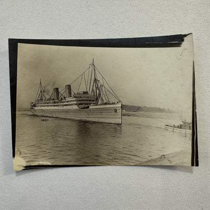 Vintage Boat Photo Photograph Royal Eduouard Steamer Steam Ship