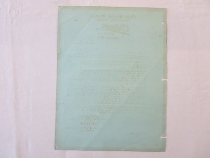 1921 Oldsmobile Dealer Bulletin Letter Prest-O-Lite Batteries Prestolite