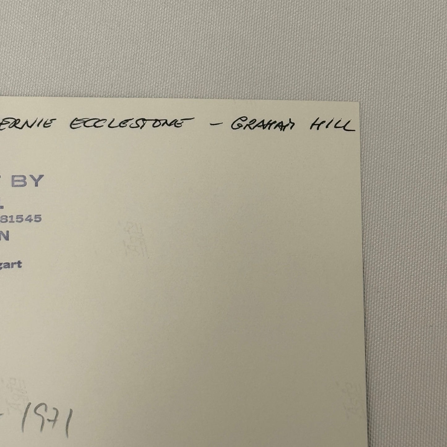 Vintage Racing Photo 1970 Monaco Grand Prix Graham Hill Bernie Ecclestone Rindt