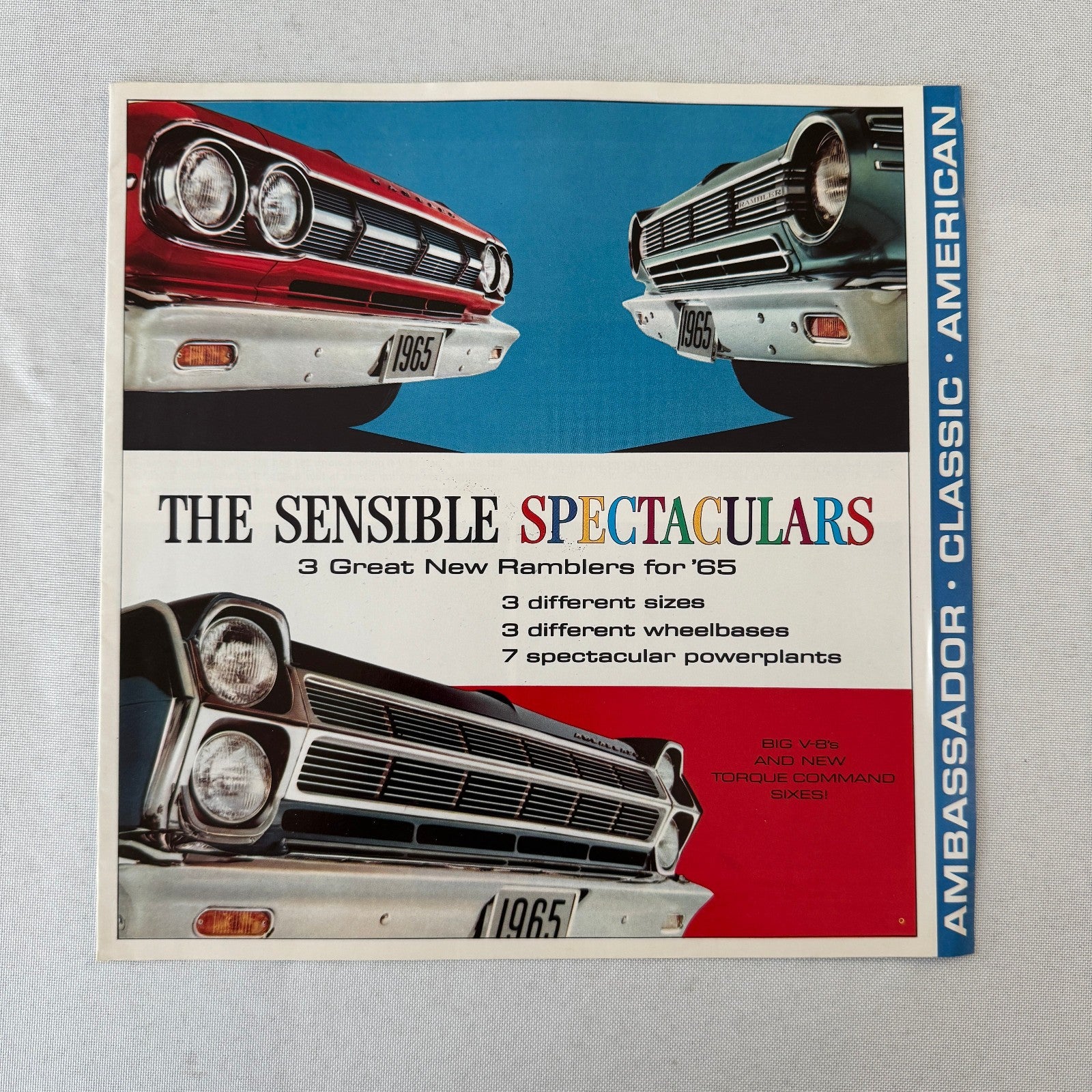 1965 Rambler Car Sales Brochure Catalog American Classic Ambassador