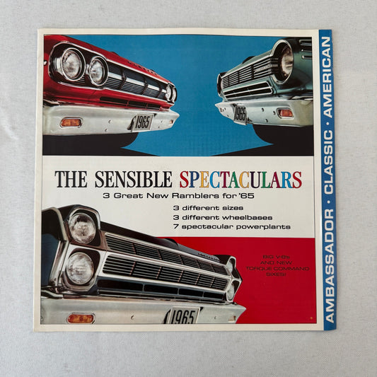 1965 Rambler Car Sales Brochure Catalog American Classic Ambassador