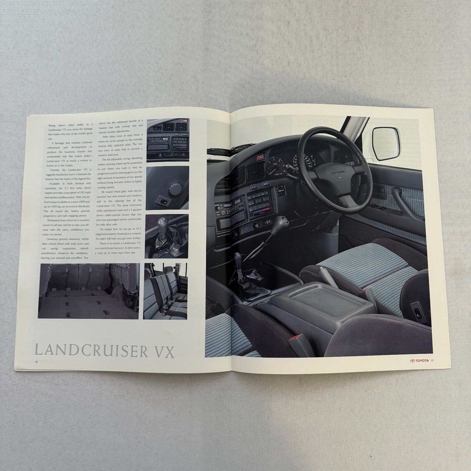 1990 Toyota Corolla 4WD Estate Previa Van Landcruiser Sales Brochure Catalog UK