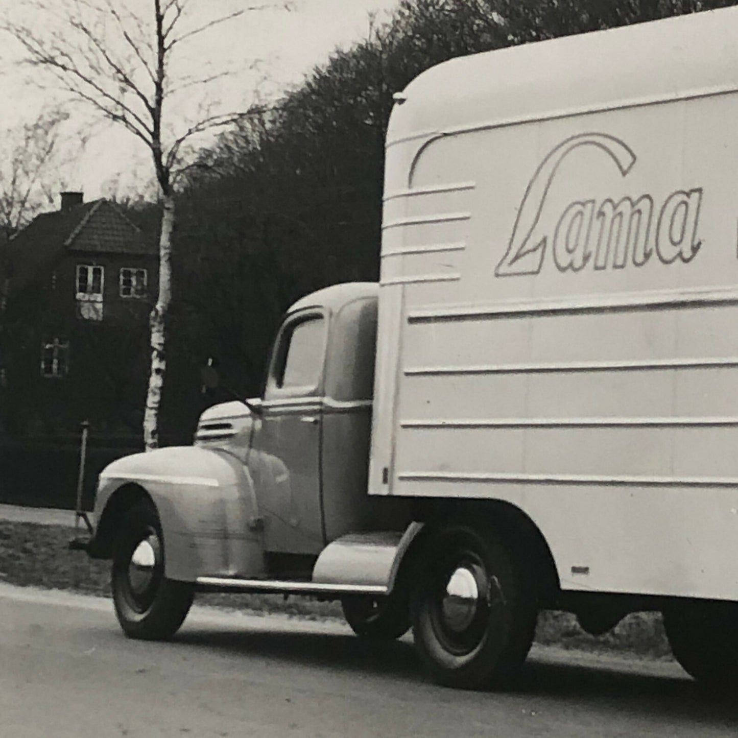 Vintage Photo Photograph of a Truck and Trailer Lot of 2 - Denmark ? 