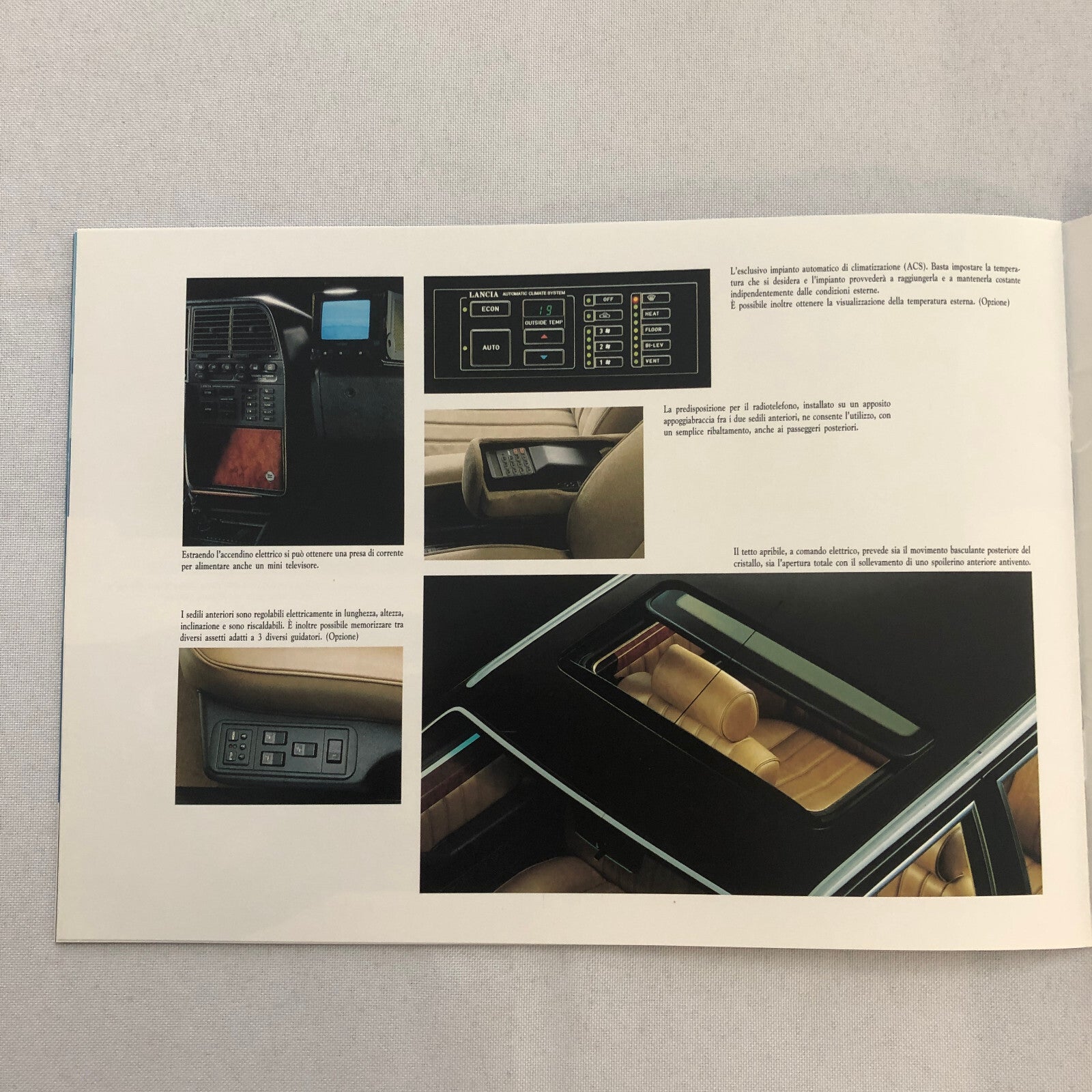 Lancia Thema Station Wagon Car Sales Brochure Catalog ITALIAN Text Turbo 16V