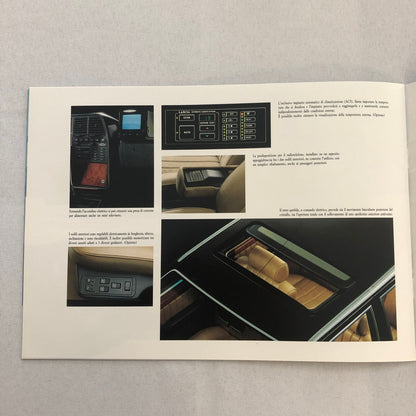 Lancia Thema Station Wagon Car Sales Brochure Catalog ITALIAN Text Turbo 16V