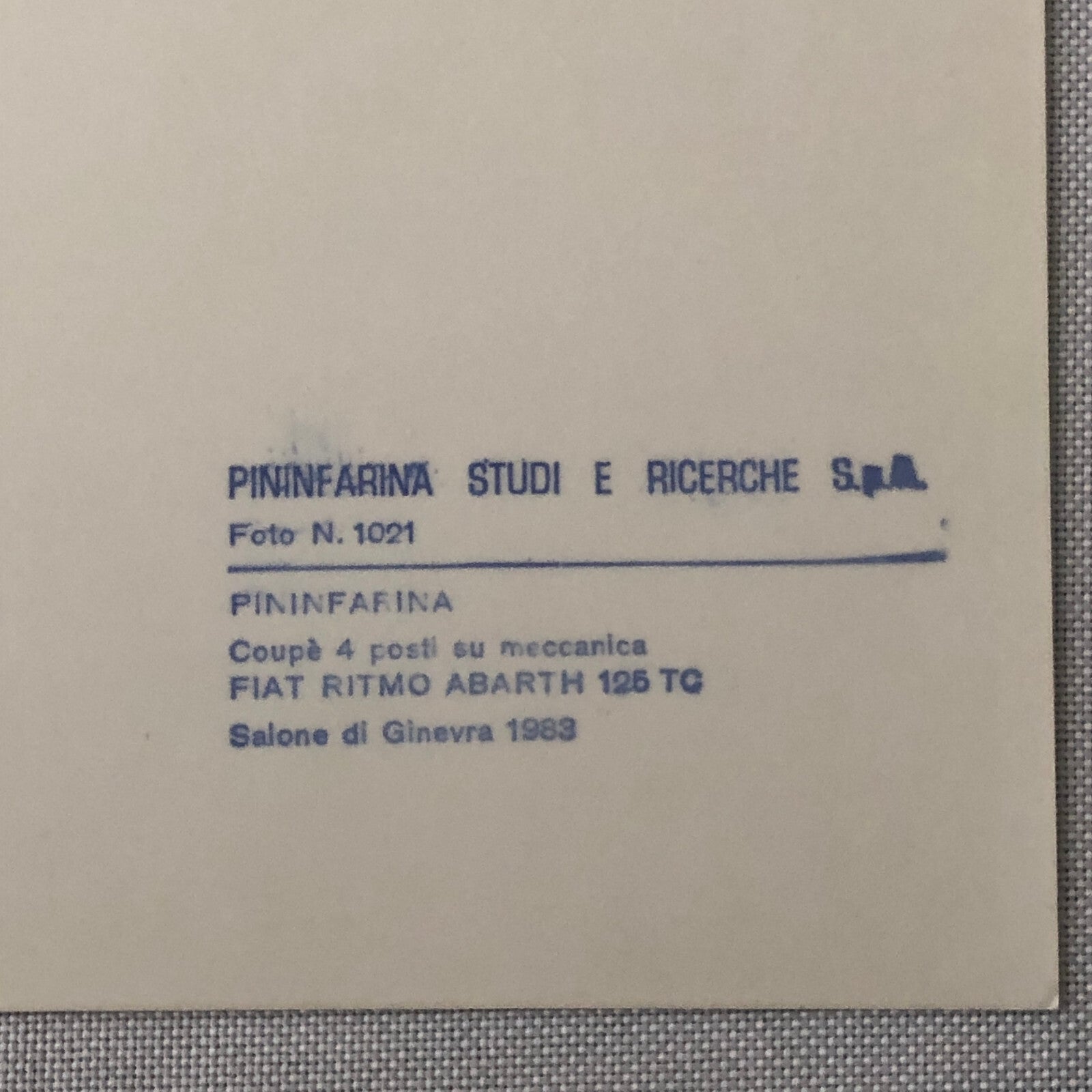 Fiat Ritmo Abarth 125 TC Pininfarina Car Photo Photograph Print