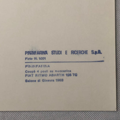 Fiat Ritmo Abarth 125 TC Pininfarina Car Photo Photograph Print