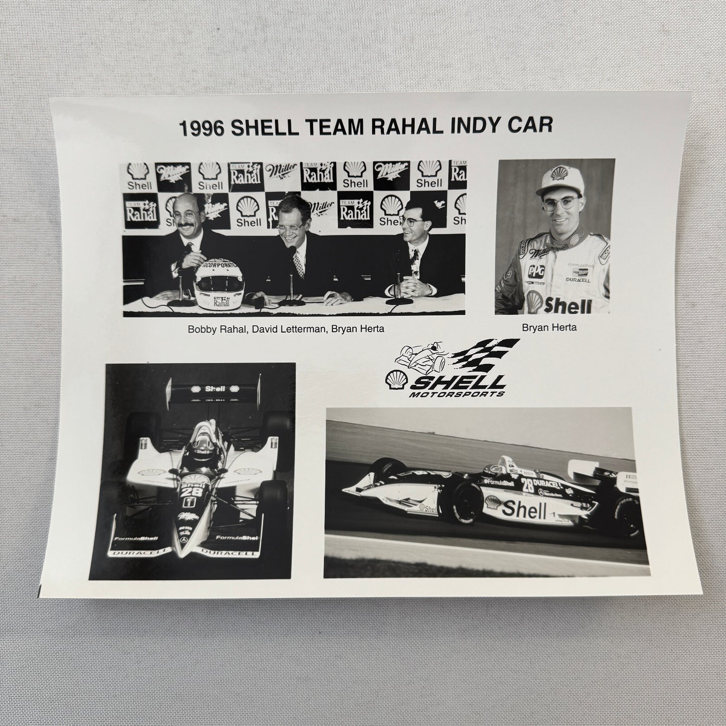 1996 PPG Indy Car Racing Shell Team Bobby Rahal Bryan Herta Press Kit Brochure