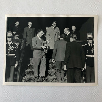 Vintage 1952 Rallye Monte Carlo Stirling Moss Award Ceremony Photo Photograph 