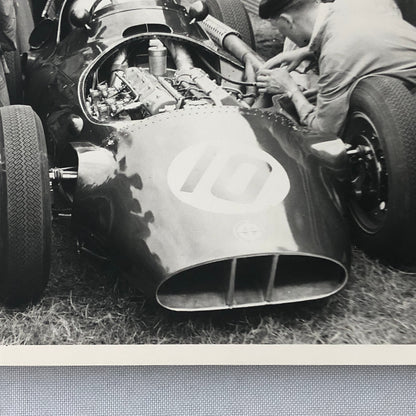Vintage Racing Photo Photograph BRM Car Before Race