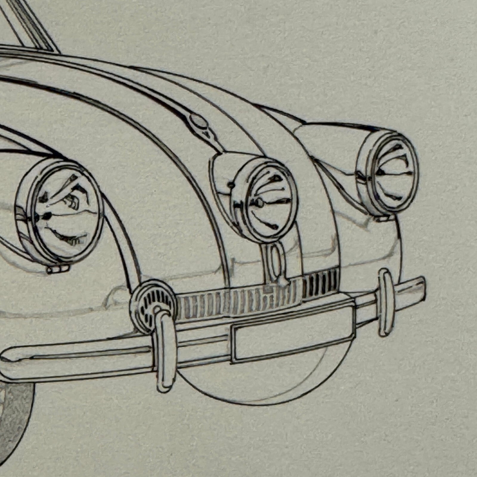 Vintage Tatra Car Automobile Illustration Art Drawing Hand Drawn Robert Preis