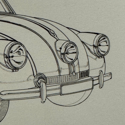 Vintage Tatra Car Automobile Illustration Art Drawing Hand Drawn Robert Preis