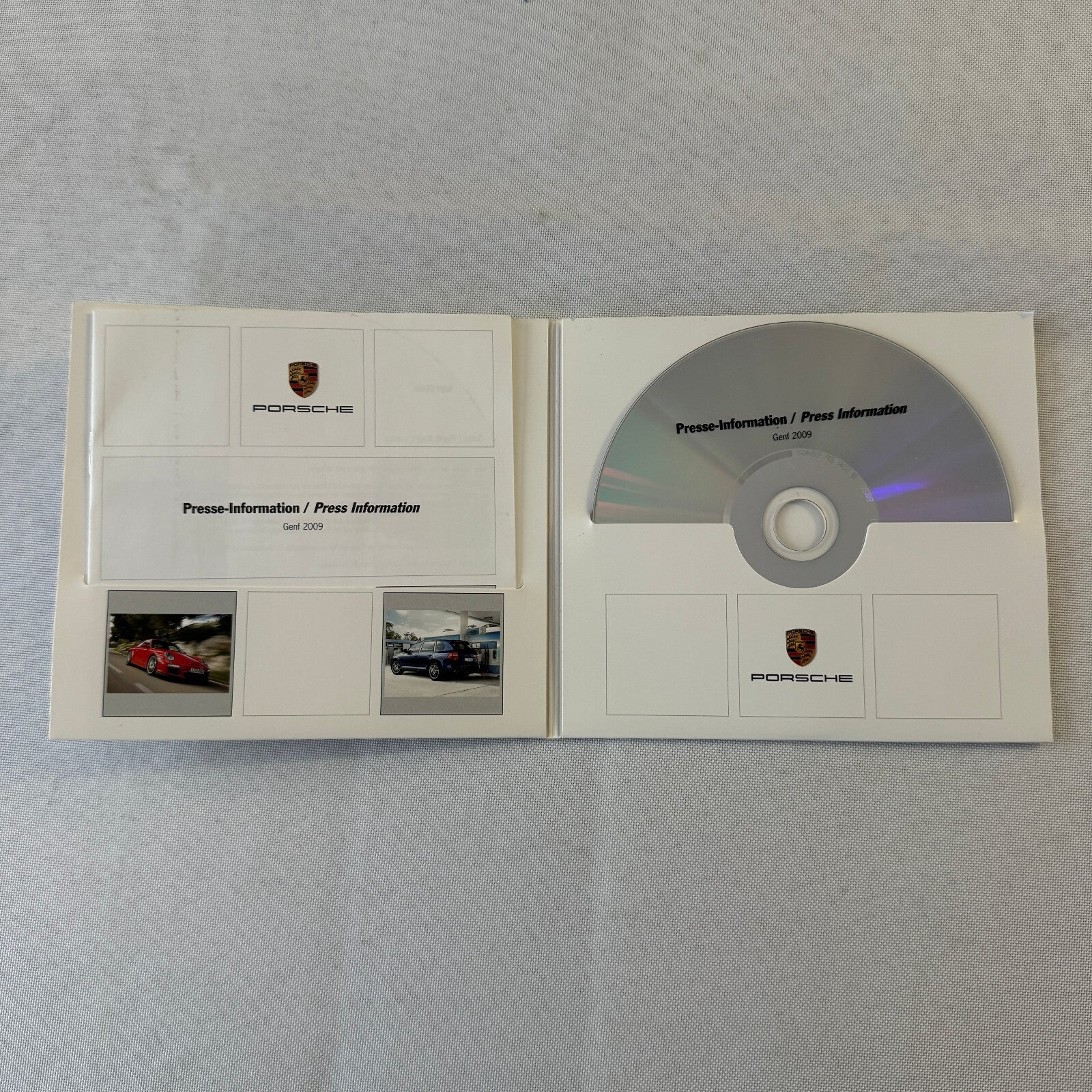 2009 Porsche Press Kit Photo CD Porsche 911 GT3 Cayenne Cayman Boxster S Carrera
