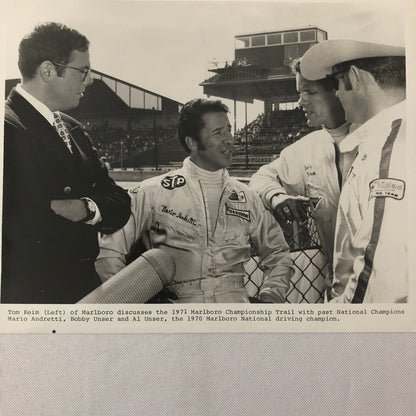 Vintage Indy Indianapolis Racing Photo Photograph 1971 Al Unser Mario Andretti +