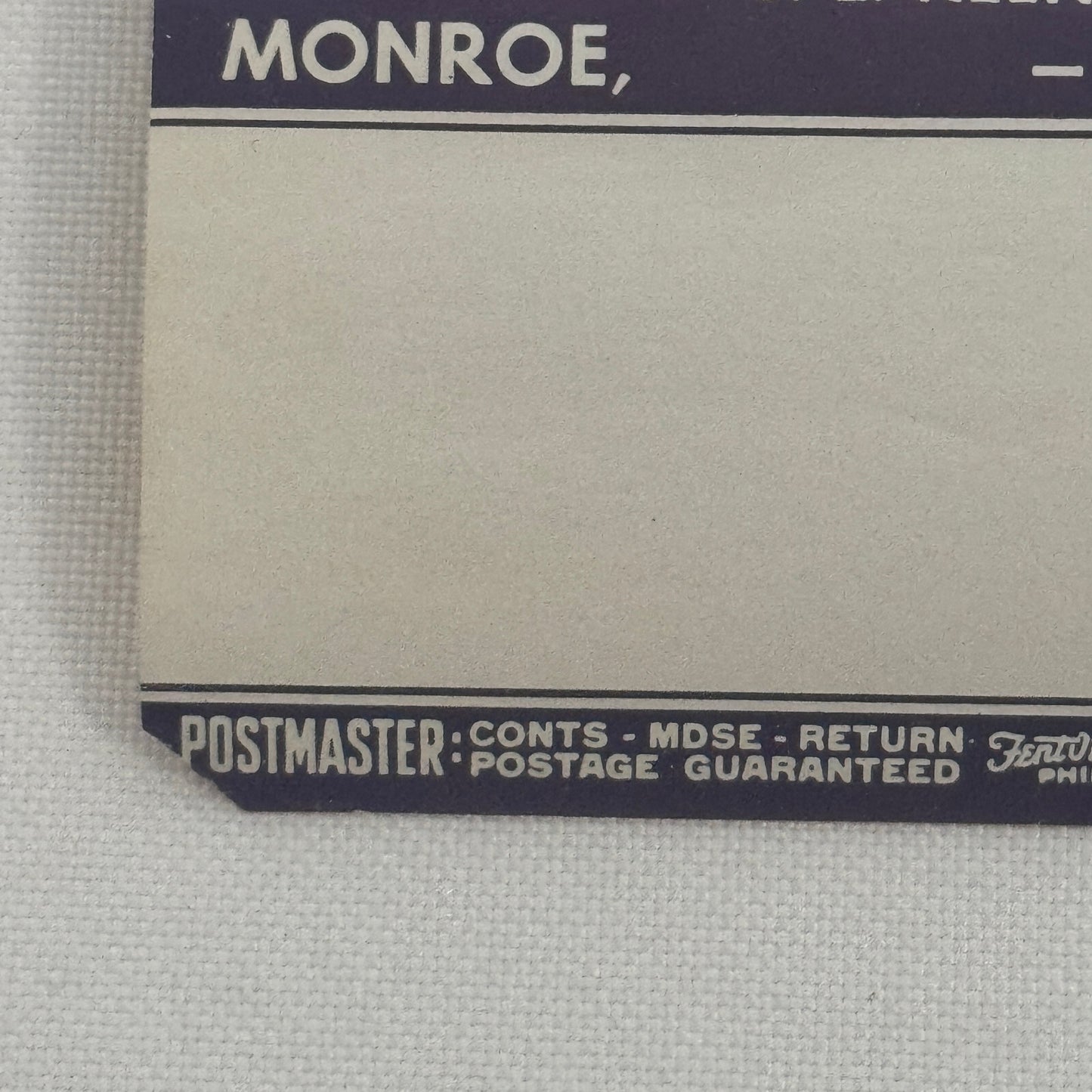 Vintage Hotel Travel Luggage Label Virginia Hotel Monroe Louisiana LA