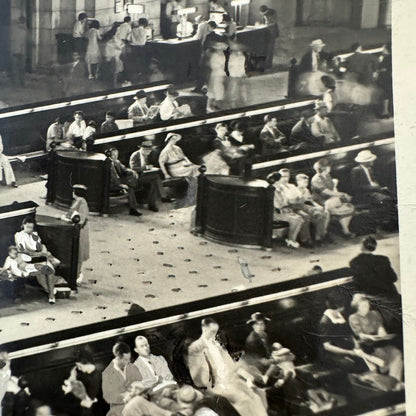 Vintage Train Station Railroad Photograph Washington DC Crowd People Photo Print