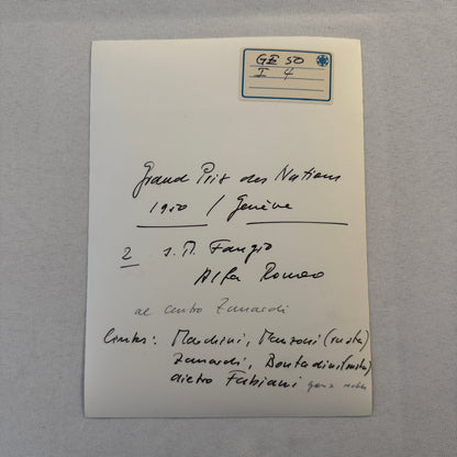 Juan Manuel Fangio Alfa Romeo Car Racing Photo 1950 Photograph Modern Print