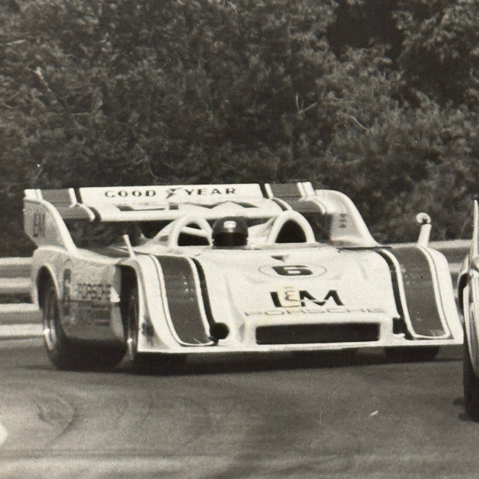 Vintage Porsche Racing Car Photo Photograph