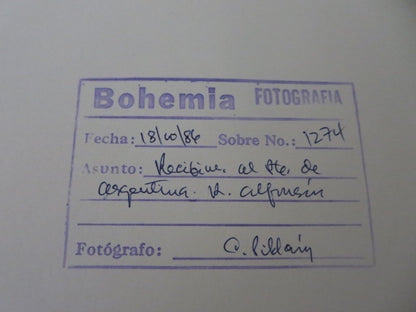 1986 Photograph of Fidel Castro in Car with Raul Alfonsin Cuba Argentina Photo