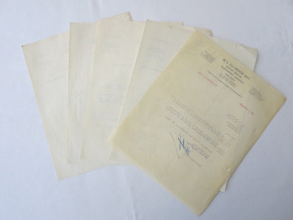 1948 - 1955 Rover Car Company Letter Letterhead Document Lot of 5