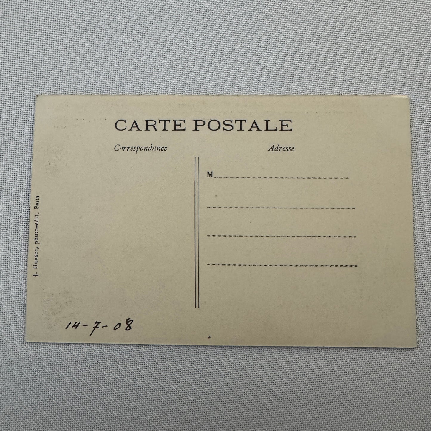 Vintage Zeppelin Airship Dirigible Postcard Post Card French Republique Republic