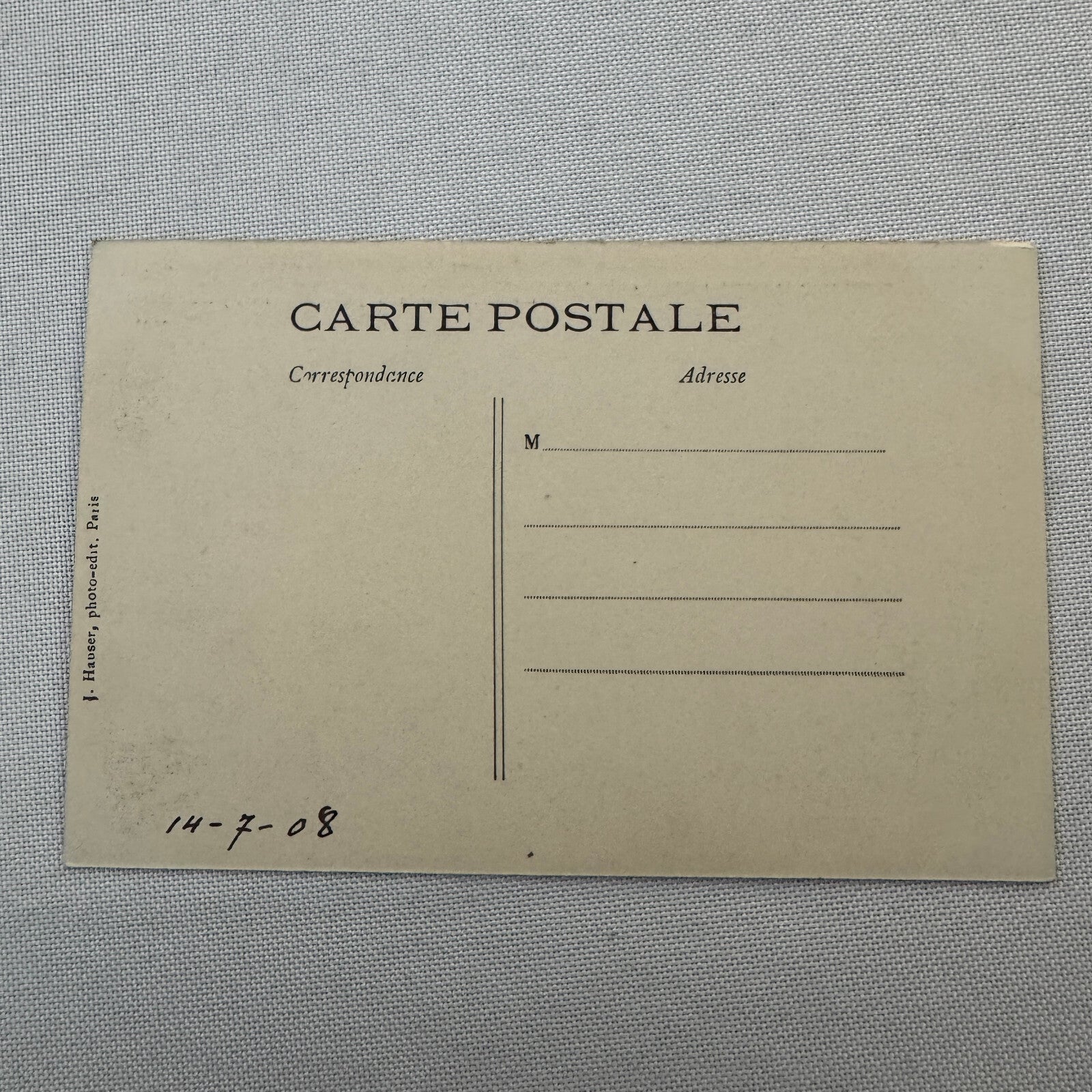 Vintage Zeppelin Airship Dirigible Postcard Post Card French Republique Republic