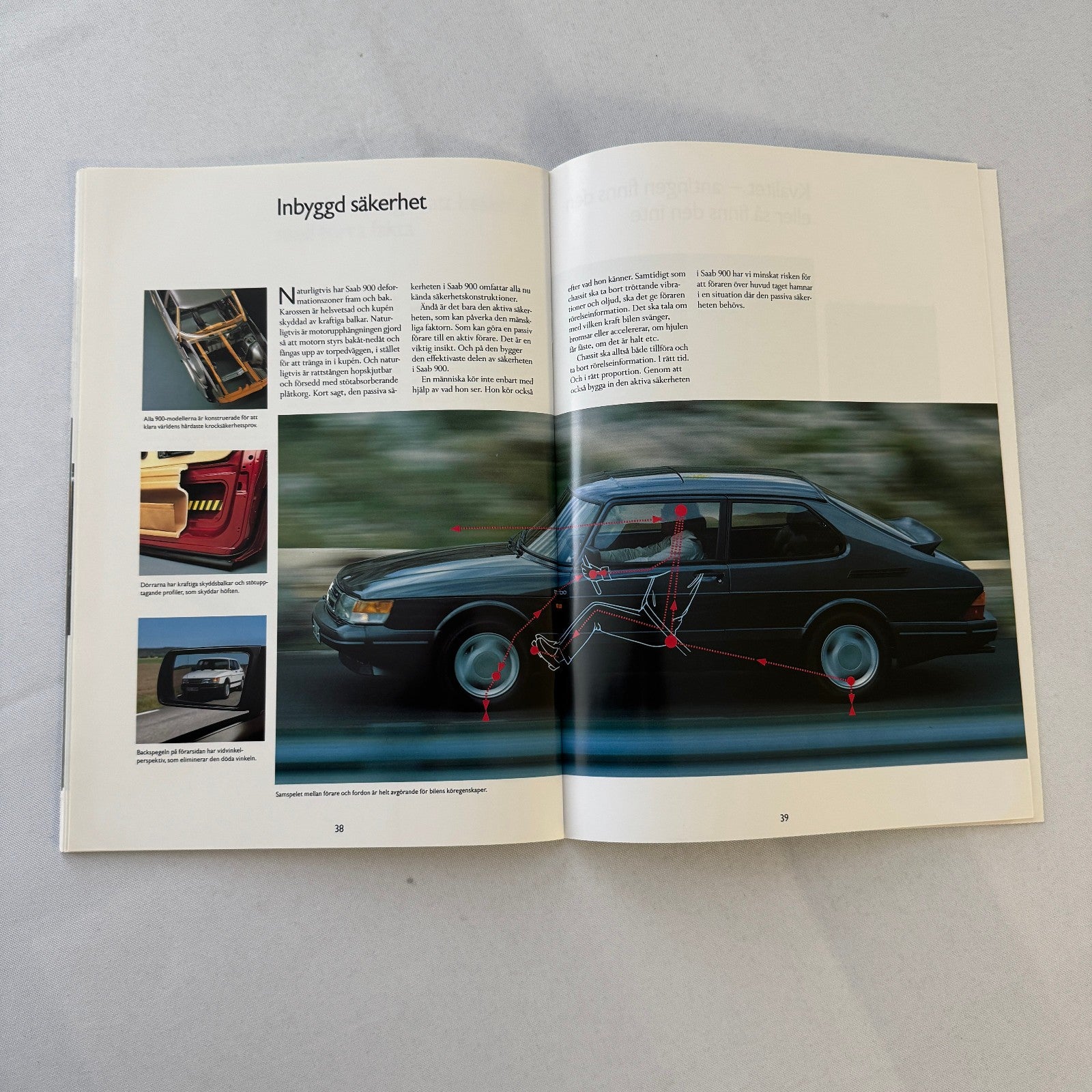 1990 Saab 900 Car Sales Brochure Catalog Saab 900 Cabriolet Turbo Aero SWEDISH